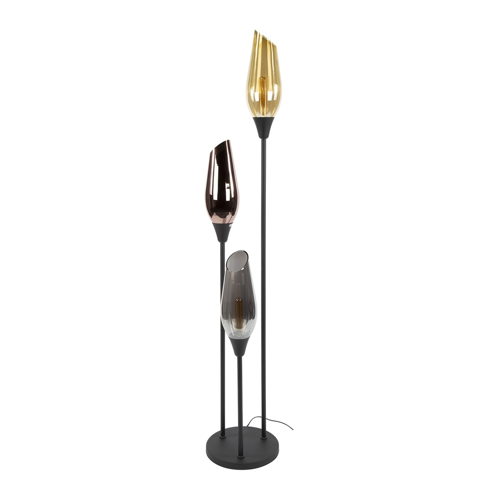 Glas-Stehlampe Cocoon 3x E27 - 168cm Lyora 8716803511866