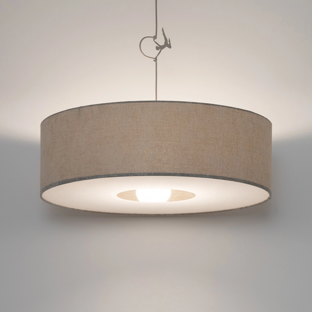 Pendellampe Cedro sandbraun Ø 65 cm Lyora 5903139116664