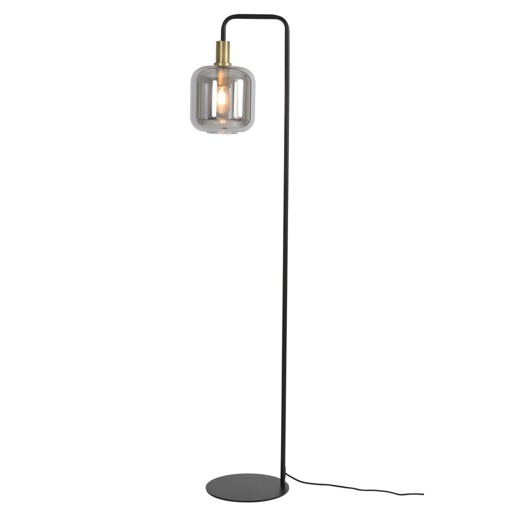 Stehlampe Lekar mit Rauchglas und Gold Light & Living 8717807601430