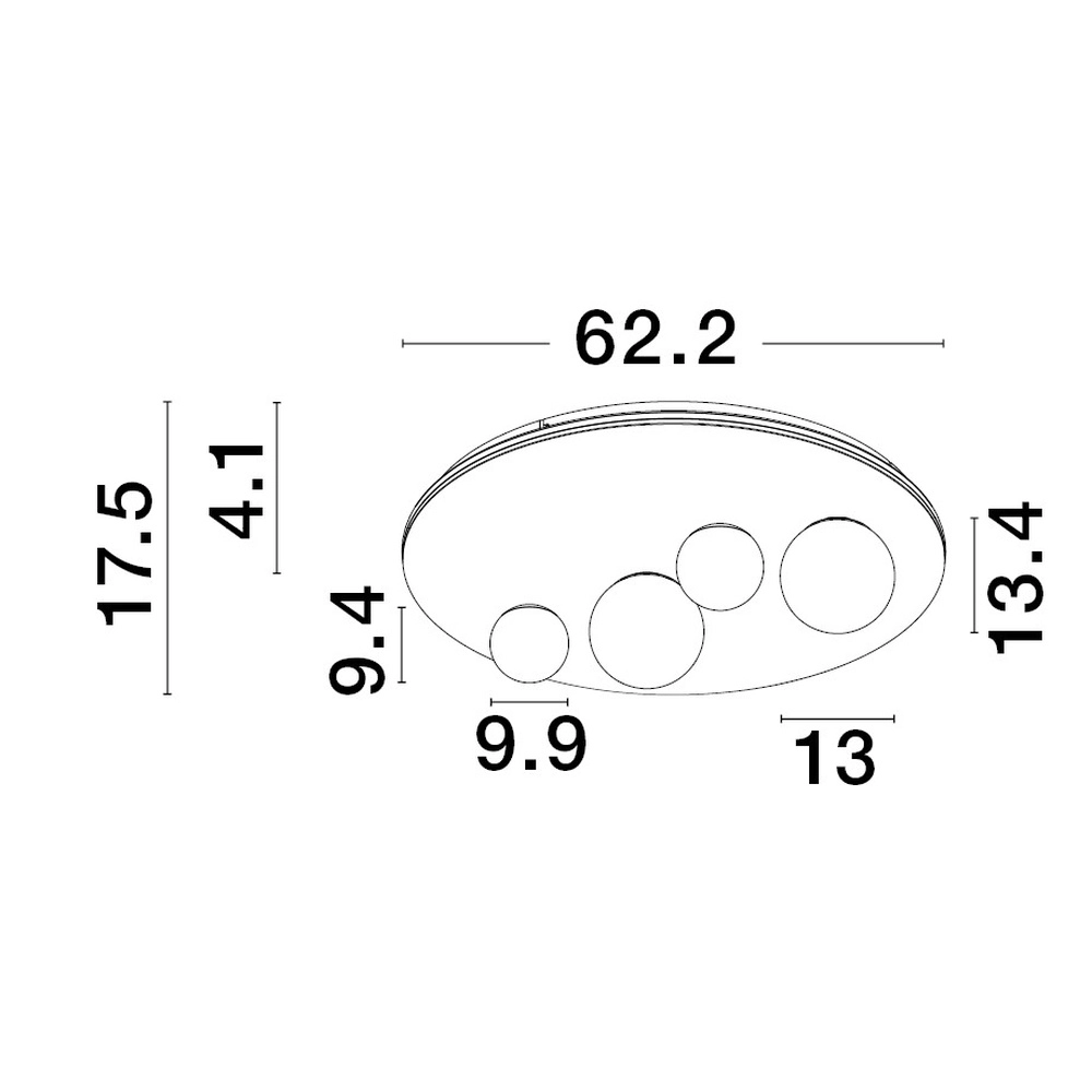 Design-Deckenleuchte Velna schwarz Ø 62,2cm Lyora 5212017440242