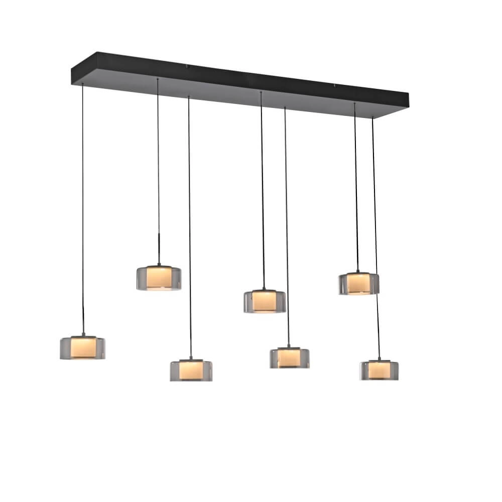 Hängelampe mit 7 Leuchten Rika Schwarz Paul Neuhaus 4012248383094