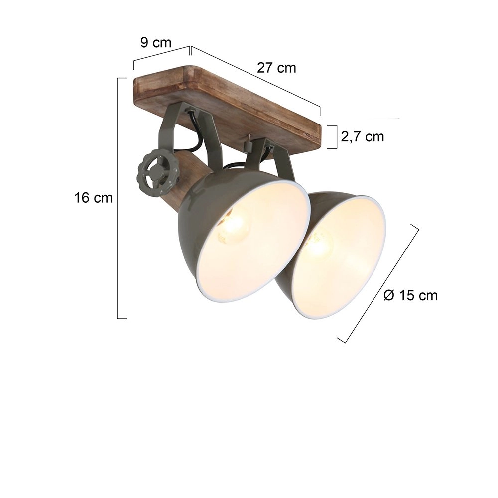 Strahler Gearwood 2 Lichtgrün mit Holzbraun Steinhauer 8712746122732
