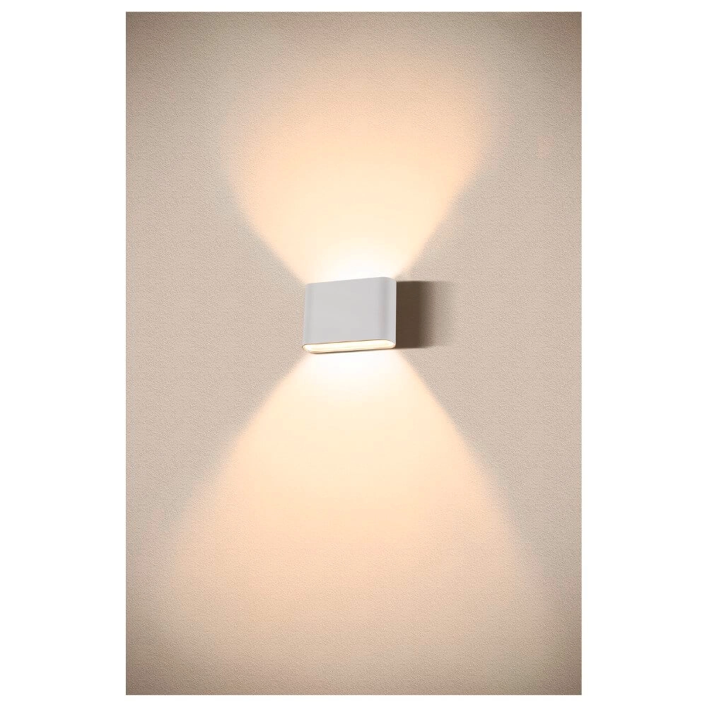 LED-Wandstrahler Oval 14 Oben und unten – weiß SLV 4024163273459