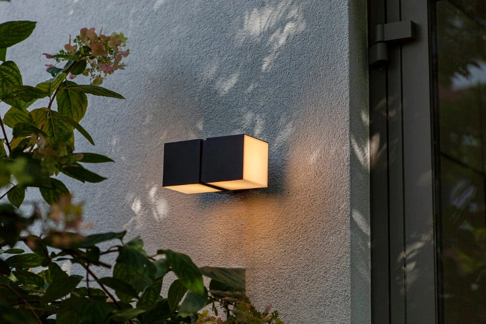Schwarze Design-Wandleuchte Cuba red dot award Lutec 6939412011561