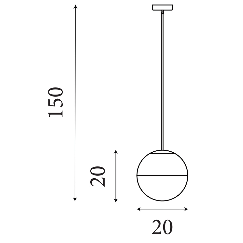 Design-Pendelleuchte Endor Ø 20cm Gold- und Weißglas Searchlight 5053423260655