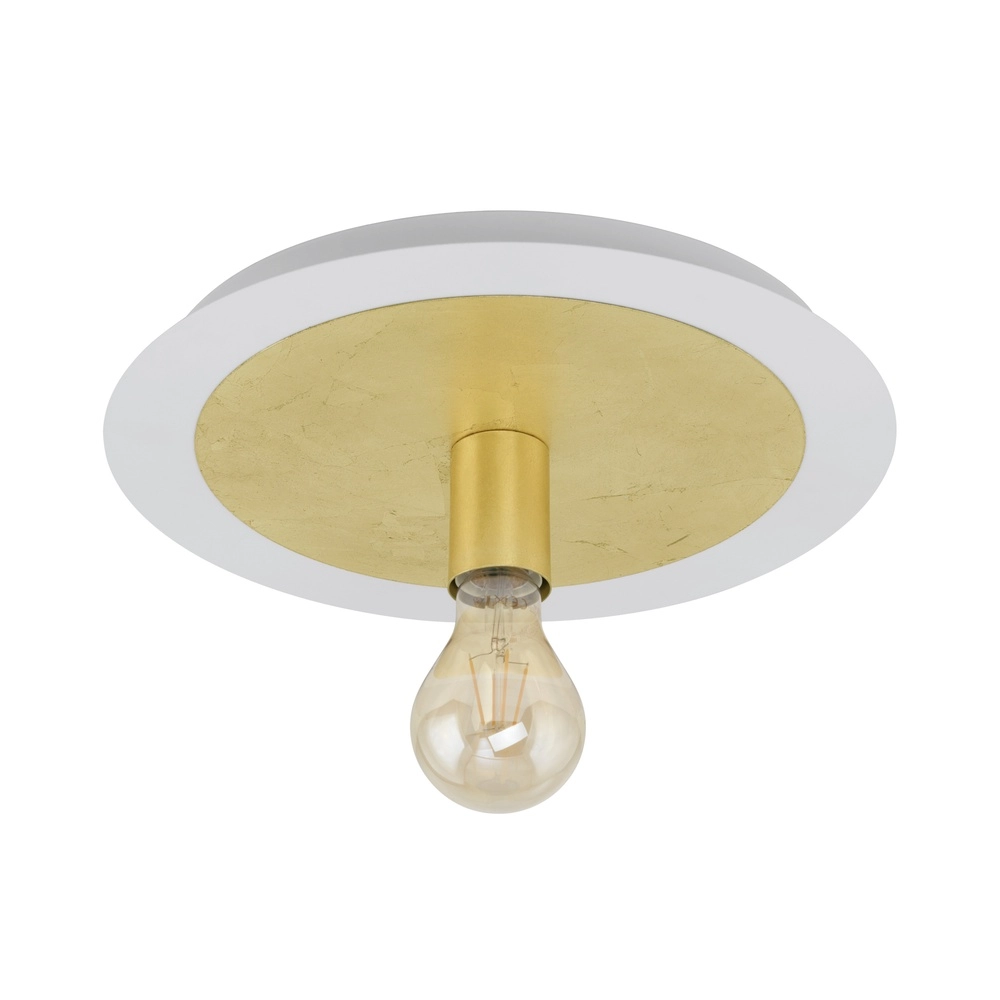 Einzigartige Deckenlampe Passano Weiß-Gold-Single