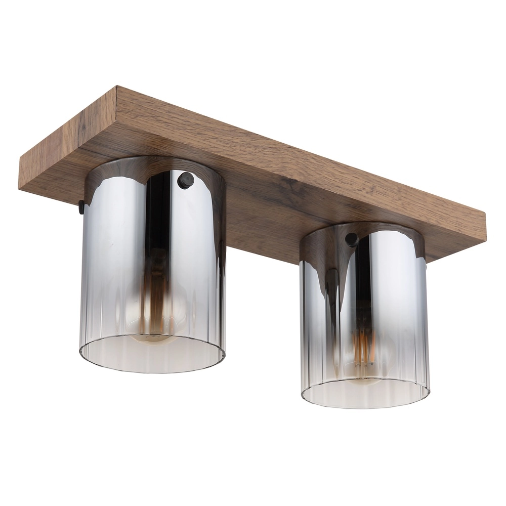 Deckenlampe Underwood Holz 2-Licht Globo 9007371481033