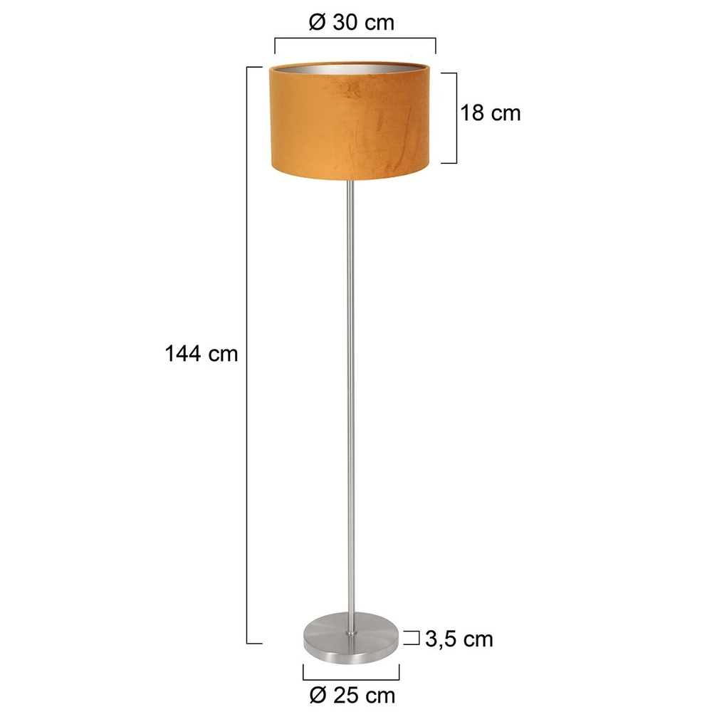 Stehlampe Noor mit goldener Kappe Steinhauer 8712746182255