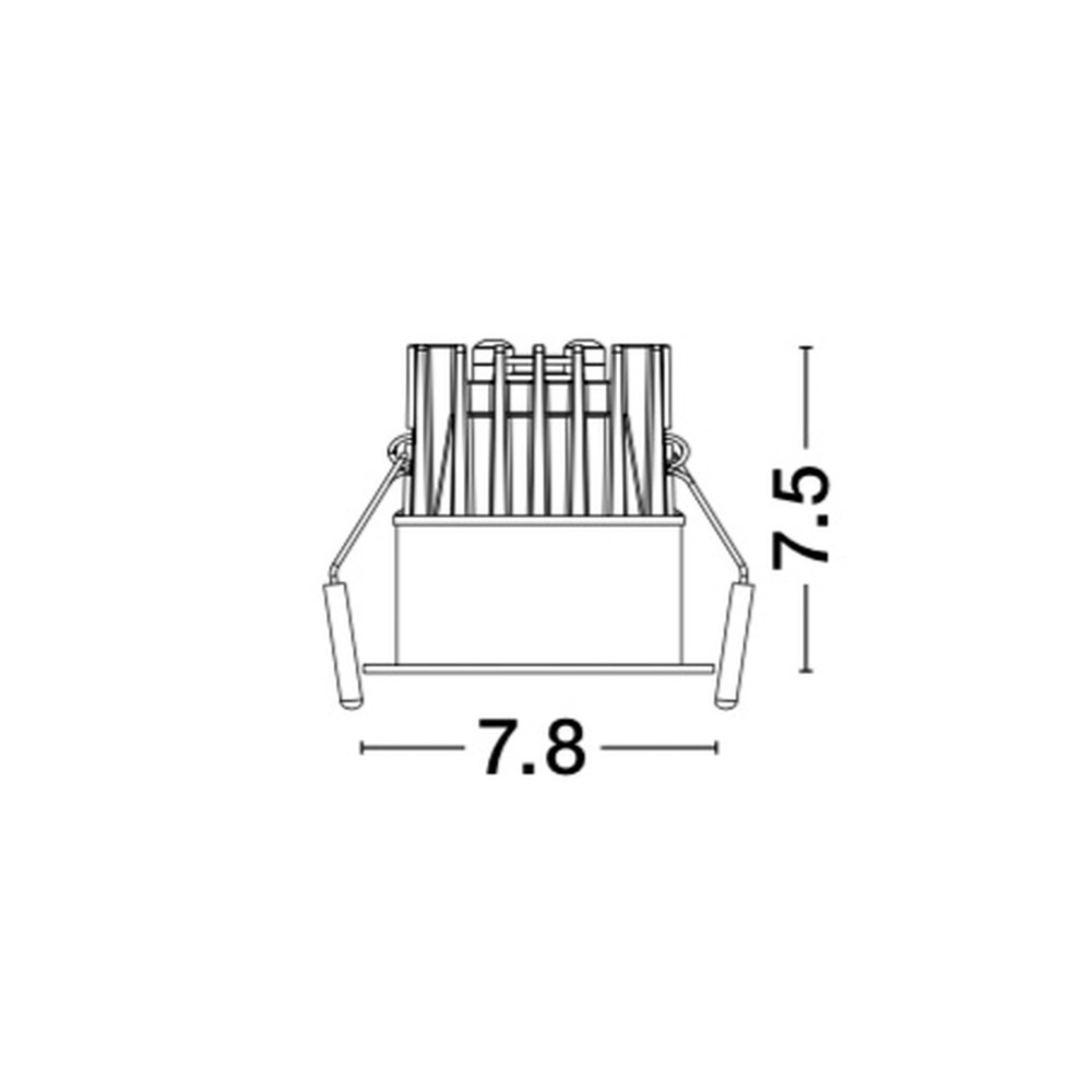 Schwarzer Einbaustrahler Blade Ø 7,8cm Lyora 5212017418548