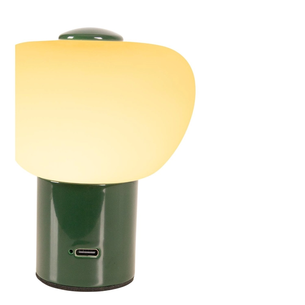 Wiederaufladbare Tischlampe Gustav Grün Lucide 5411212442017