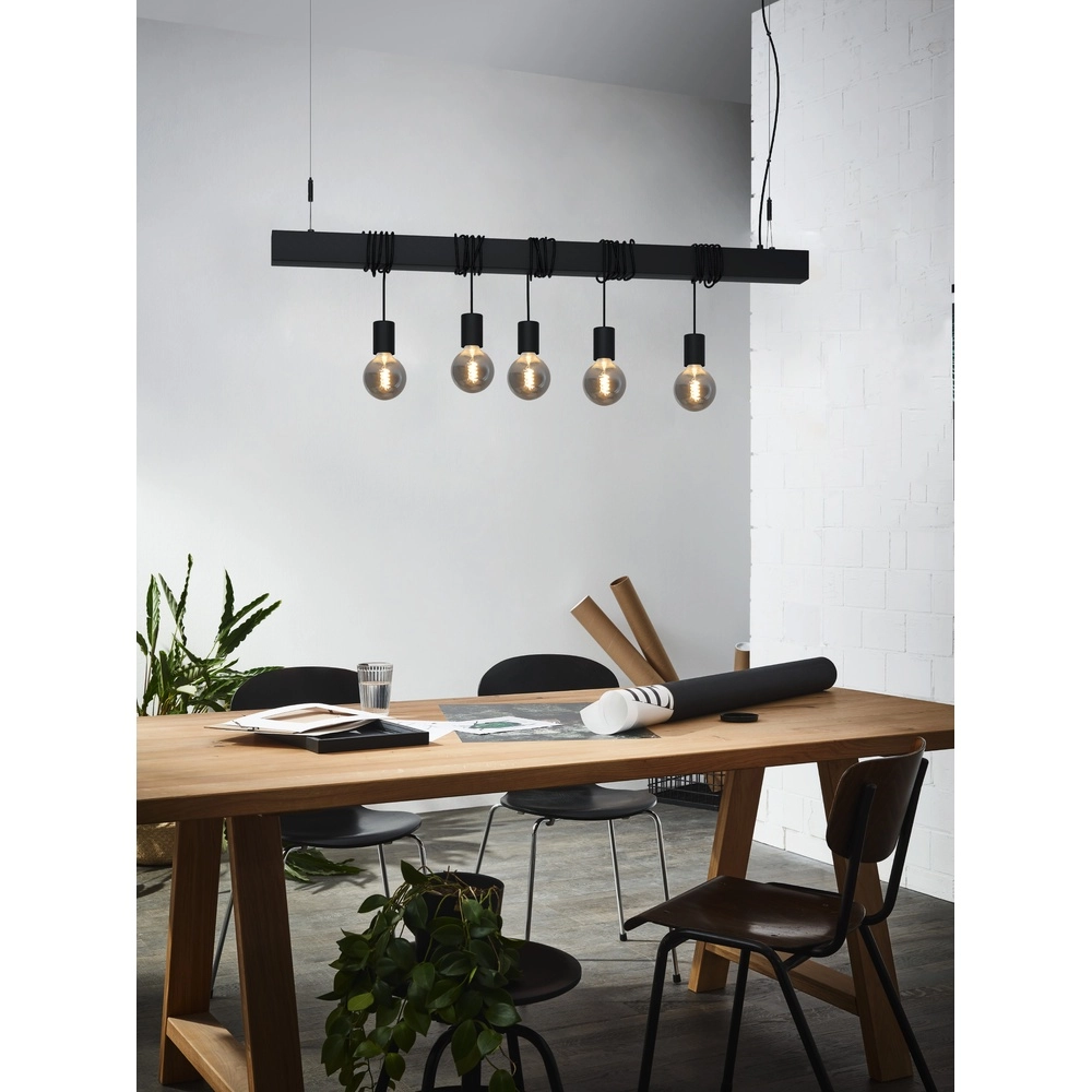 5-Licht Pendellampe Townshend-B Schwarz – Esstisch Eglo 9002759399375