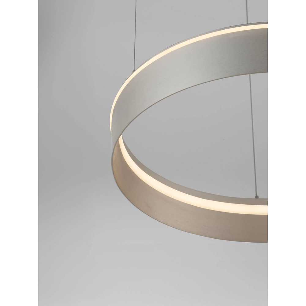 Moderne Pendellampe Olivia Nickel Ø 60 cm Lyora 5212017494214