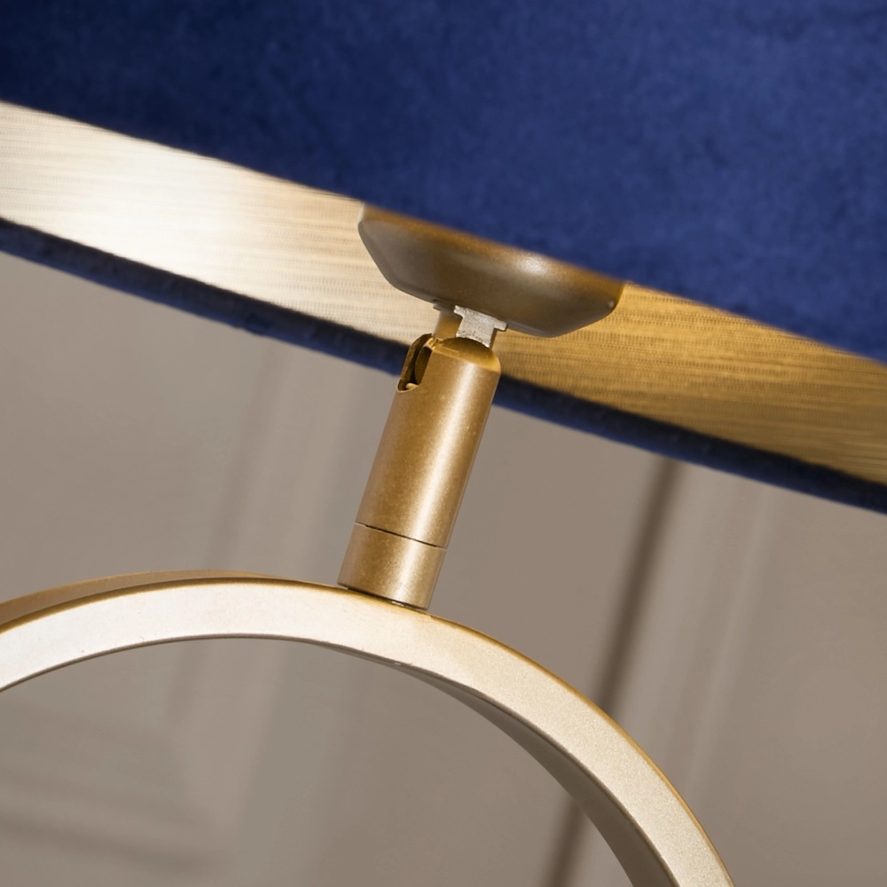 Tischlampe Modish Bronze mit blauer Kappe Searchlight 5053423306339