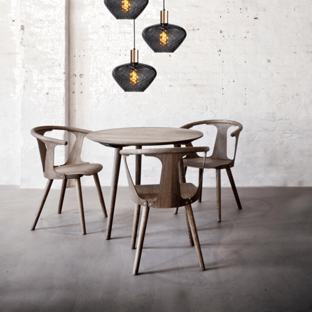 3-flammige Loft-Hängelampe - Gold - Porto mit Blossom-Rauchgläsern Masterlight 8718121270807