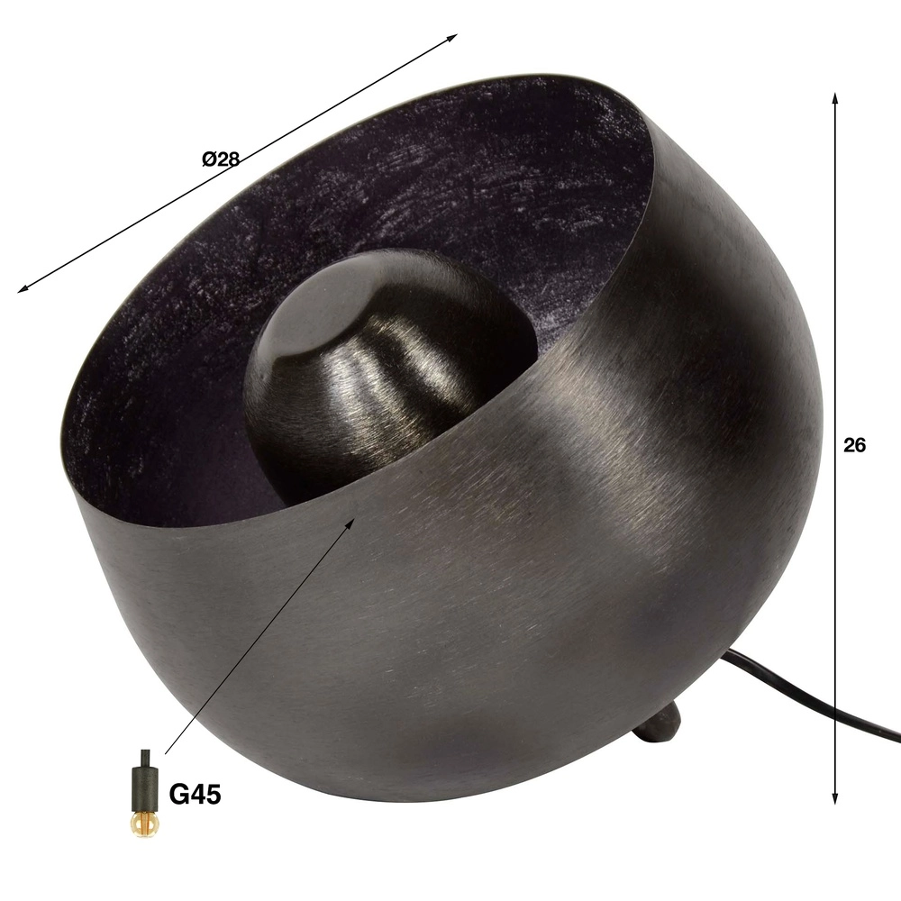 Industrielles Flutlicht Basket Ø 28cm – schwarzer Nickel Lyora 8716803511828