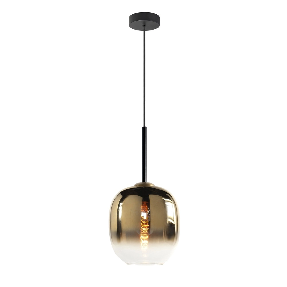 Pendelleuchte Bellini schwarz mit Fade-Gold-Glas Ø 23cm