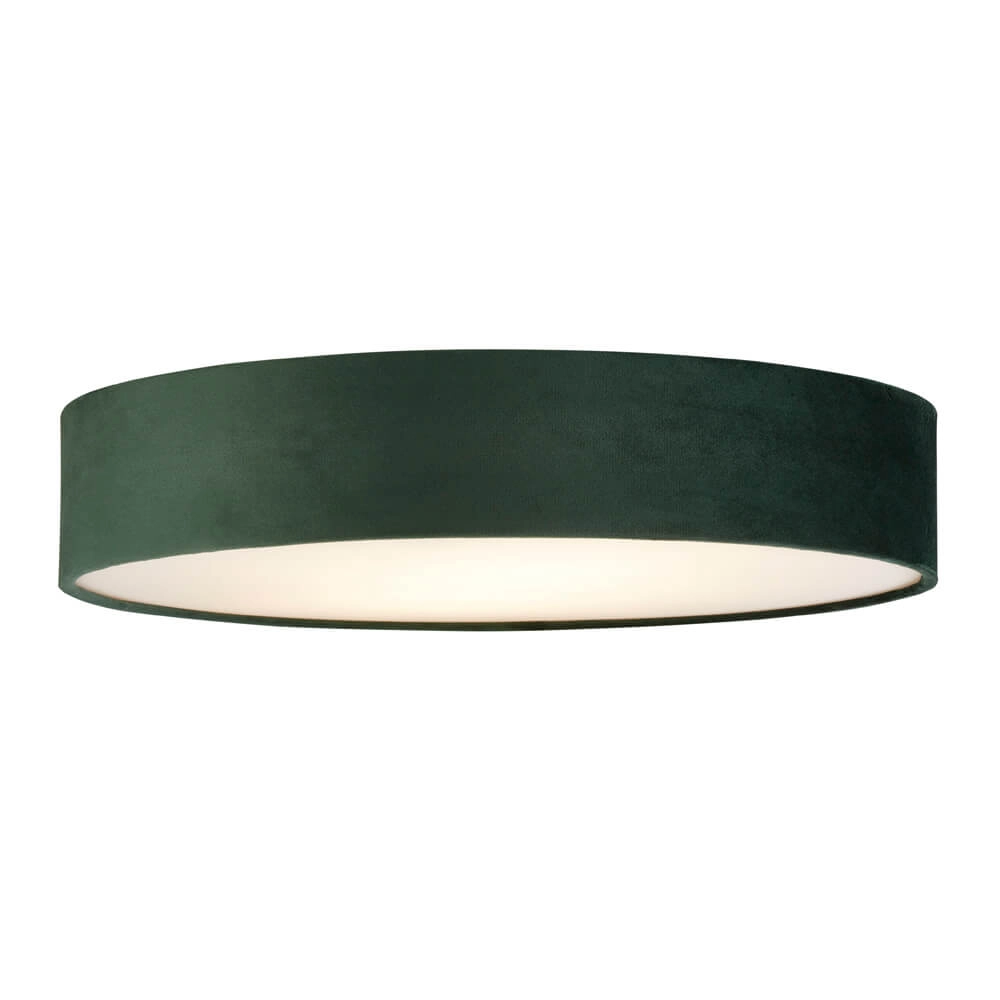 Deckenleuchte Drum Pleat 50 cm grüner Samt