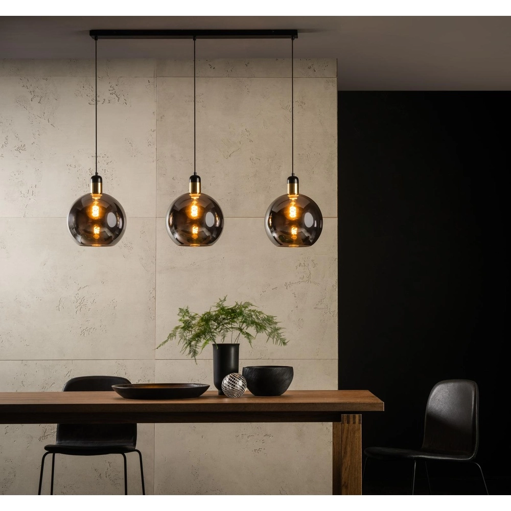 3-Licht Pendellampe Julius Rauchglas