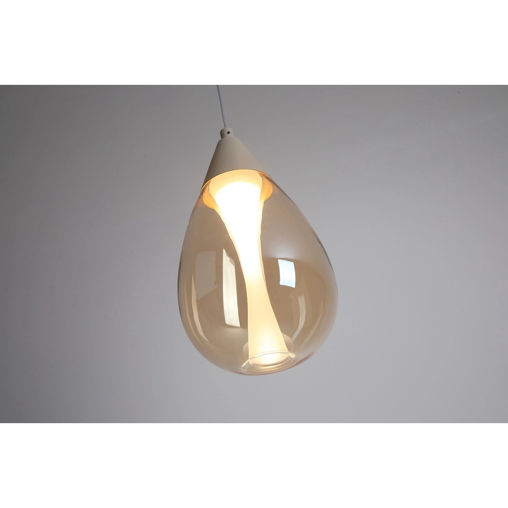 Design-Pendellampe Pear Nur sandbraun Searchlight 5,05342E+12