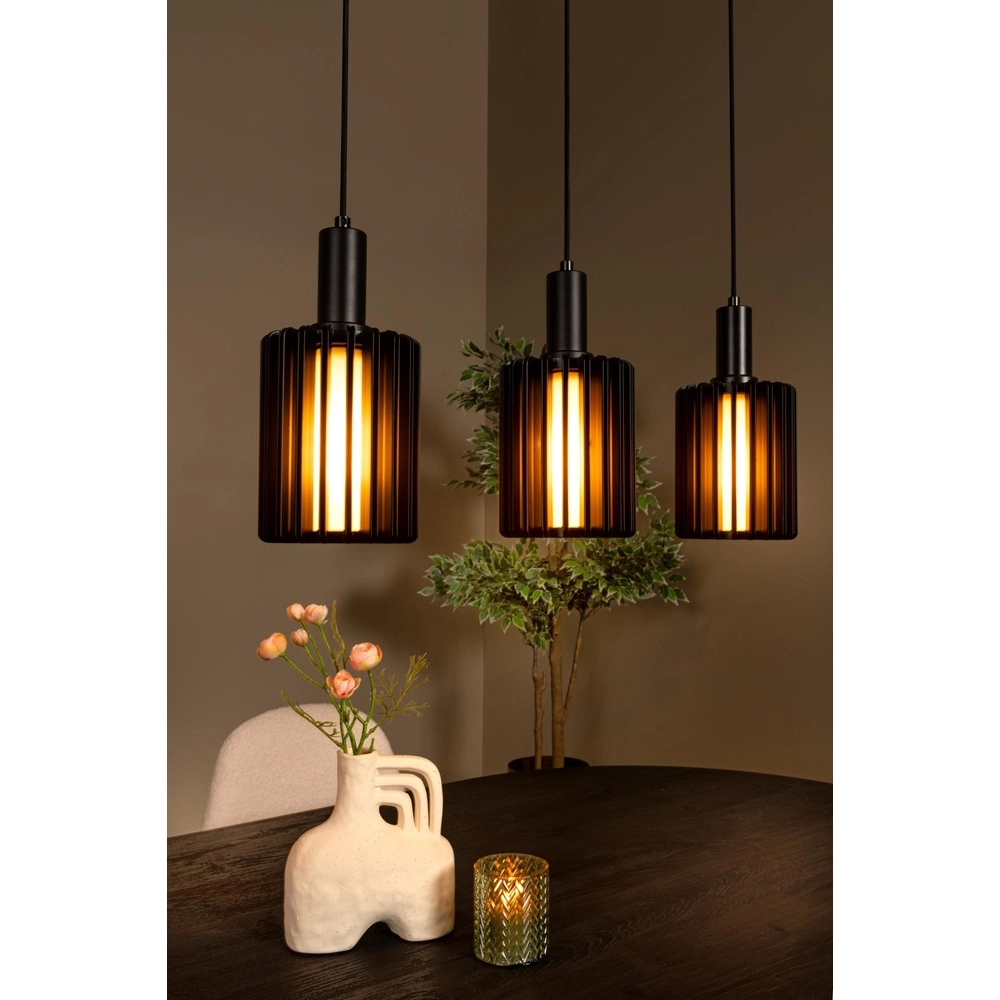 5-Licht Pendellampe Lambres Straight Black Lucide 5411212452962