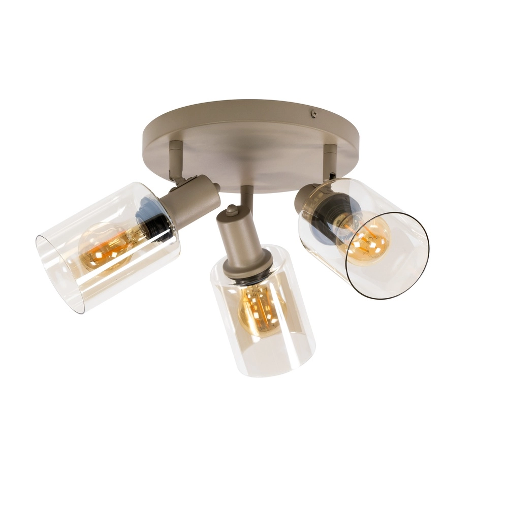 Runde Deckenlampe Sepiora 3-hell sandbraun Lyora 8716803515222