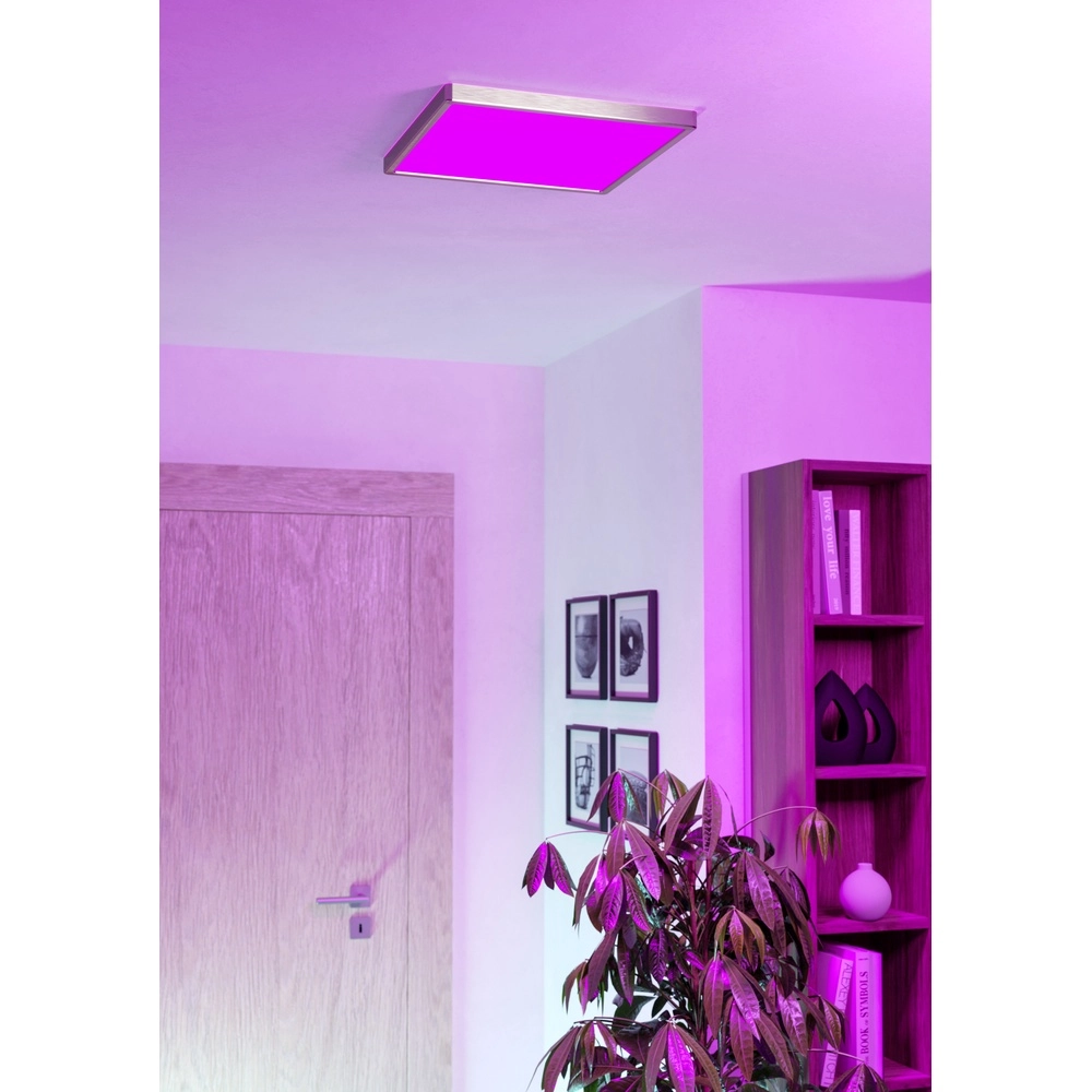IP44 Zigbee-Lampe Fueva 6-Z Quadrat – Edelstahl – 39x39 cm Eglo 9008606354092
