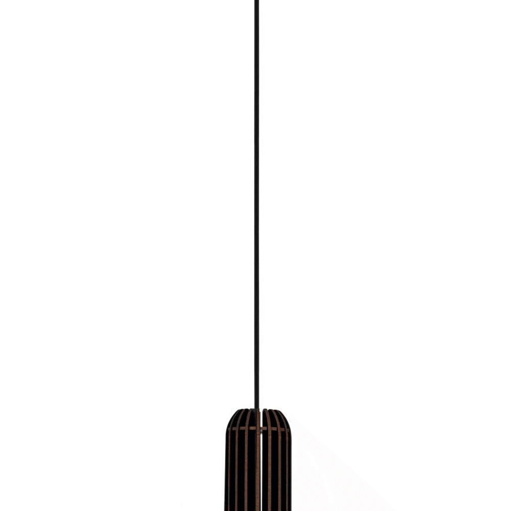 Schwarze Hängelampe aus Holz Velasco Ø 31cm Eglo 9008606224067