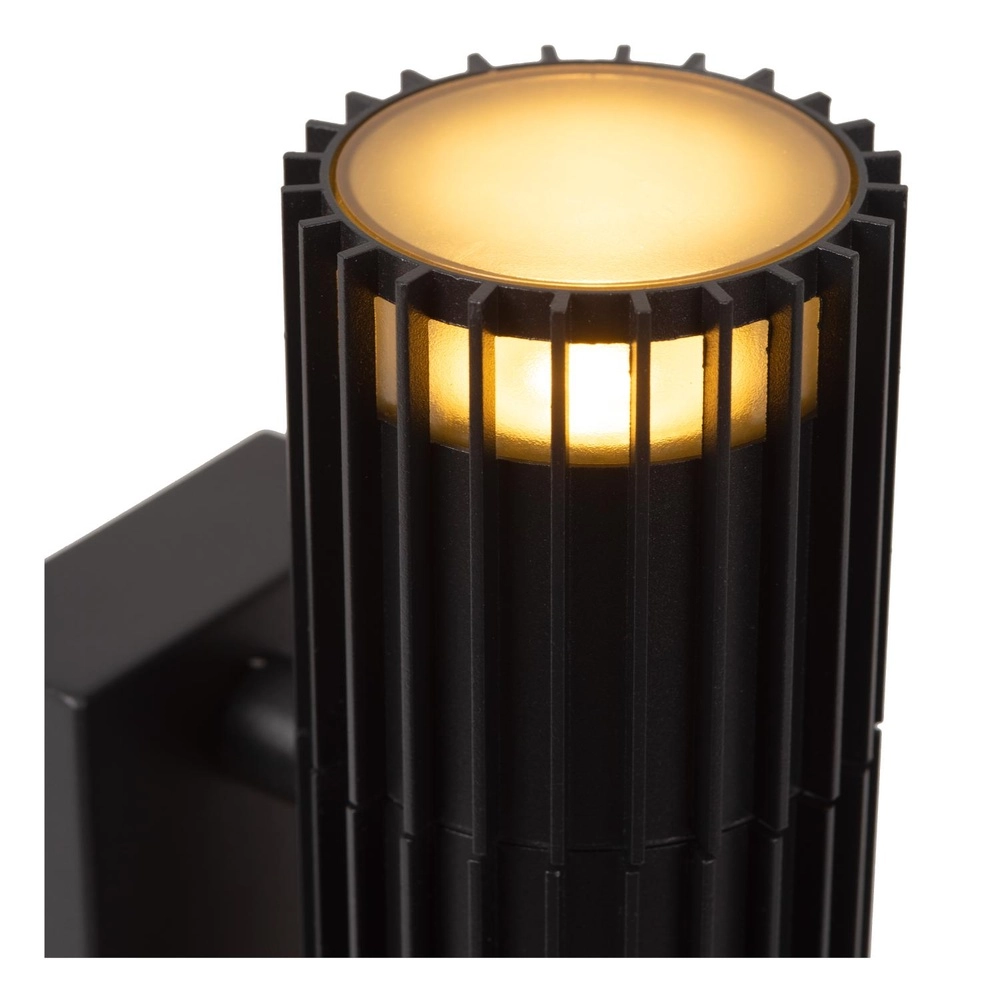 Schwarze Wandlampe Timbala Doppelt mit Sensor Lucide 5411212114006