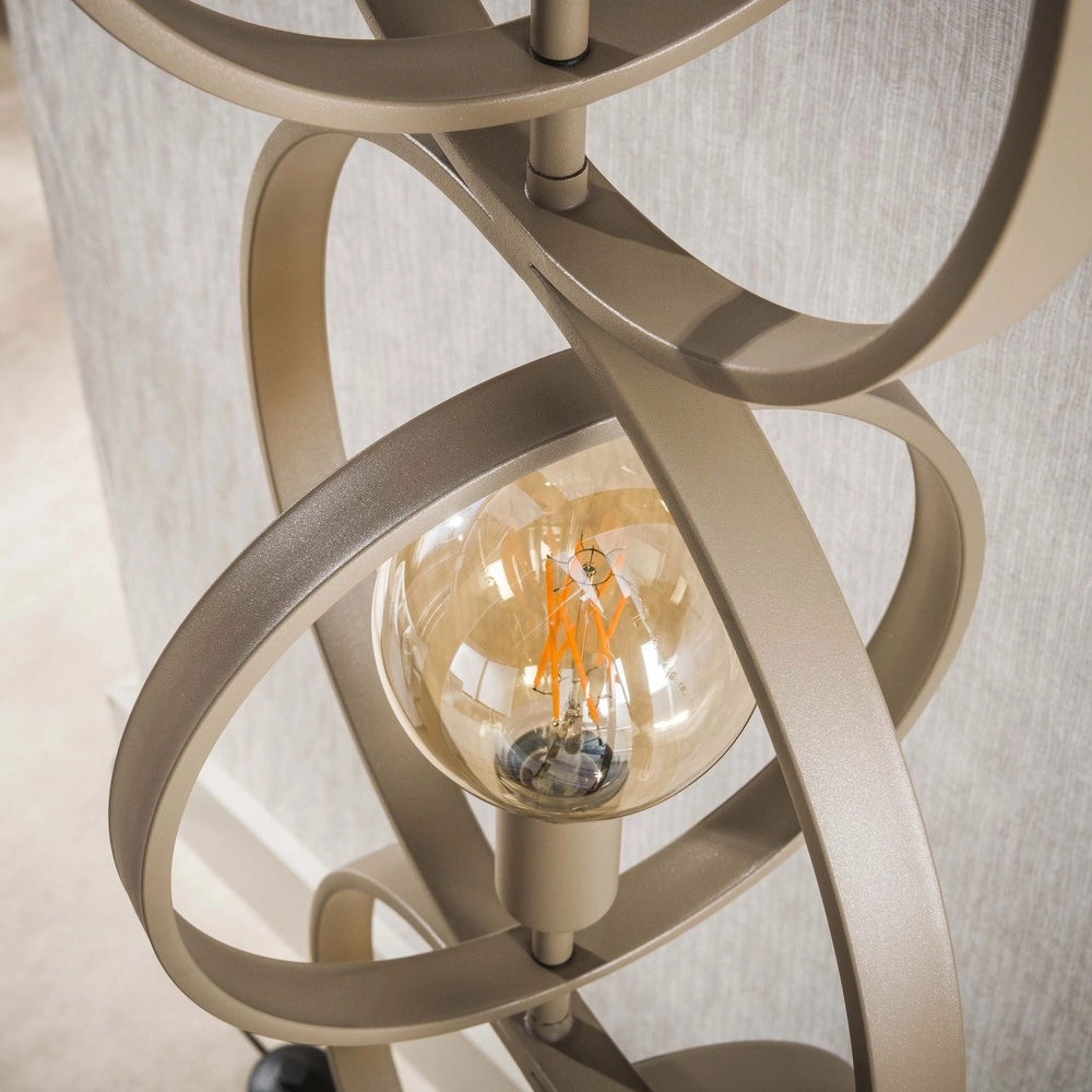 4-Licht Sand-Bodenlampe Turn E27 - Ø 40cm Lyora 8716803513099
