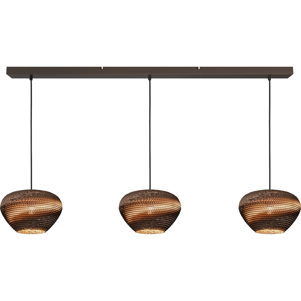 3-Licht Pendellampe Cartone mit Ø29 Think Paper Hoods