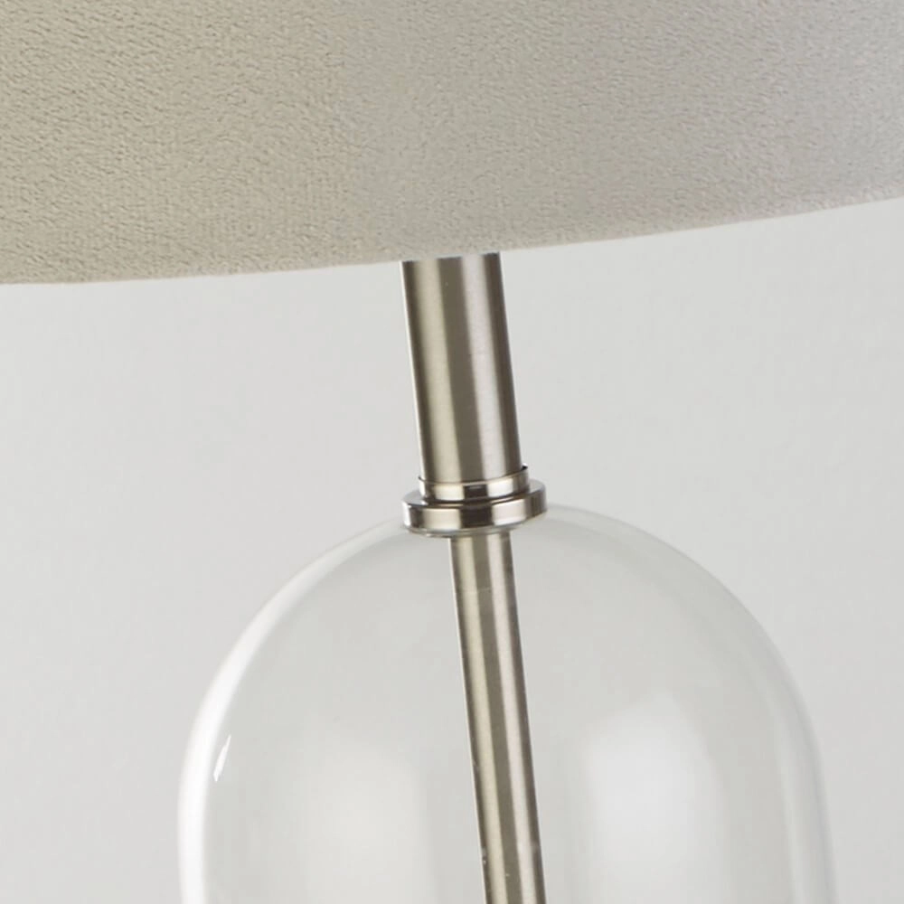 Tischlampe Oxford mit grauer Kapuze Searchlight 5053423256894
