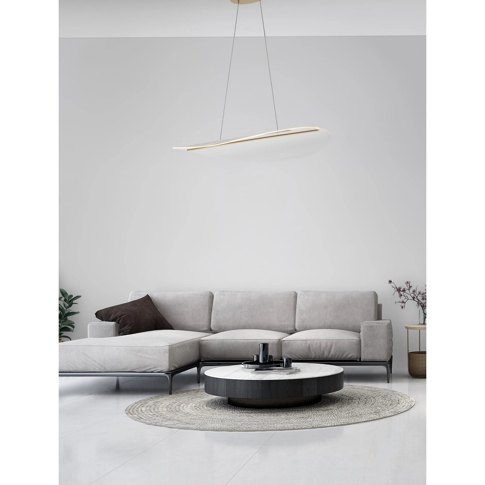 Pendelleuchte Agos gold mit Kunststoff breit Lyora 5212017439413