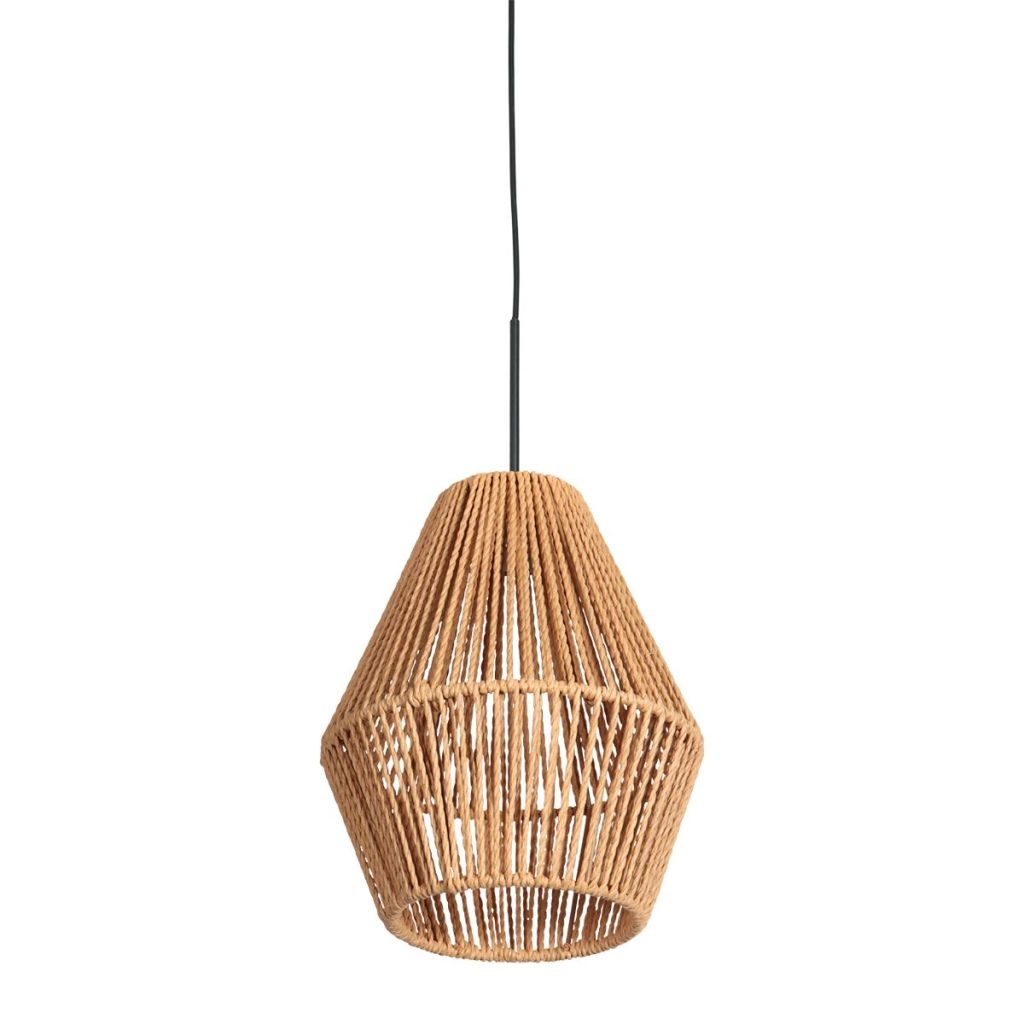 Pendellampe Ropex mit Rattan-Schatten Ø20 cm