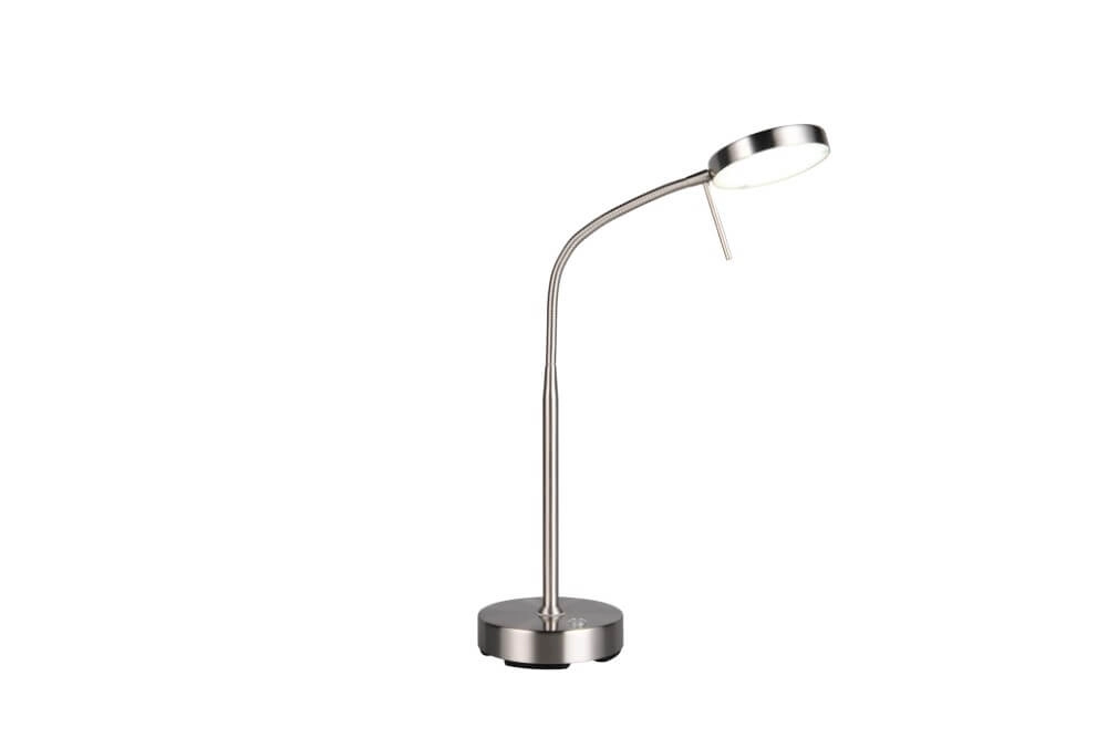 Schreibtischlampe aus Edelstahl Moreno wiederaufladbar Trio 4017807618006