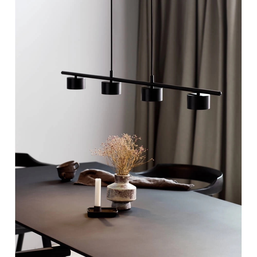 4-flammige Pendelleuchte Clyde Schwarzes Design Nordlux 5704924001161