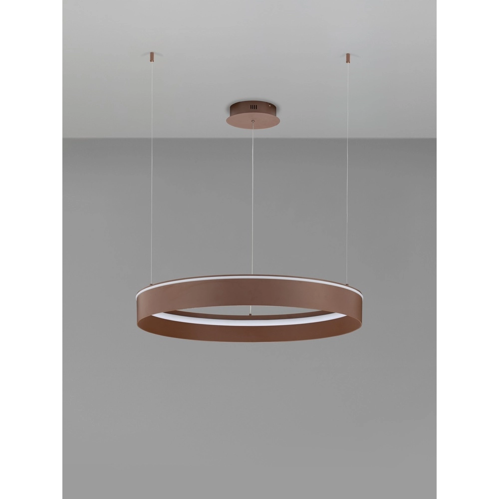 Moderne Pendellampe Olivia braune Ø 78 cm Lyora 5212017494252
