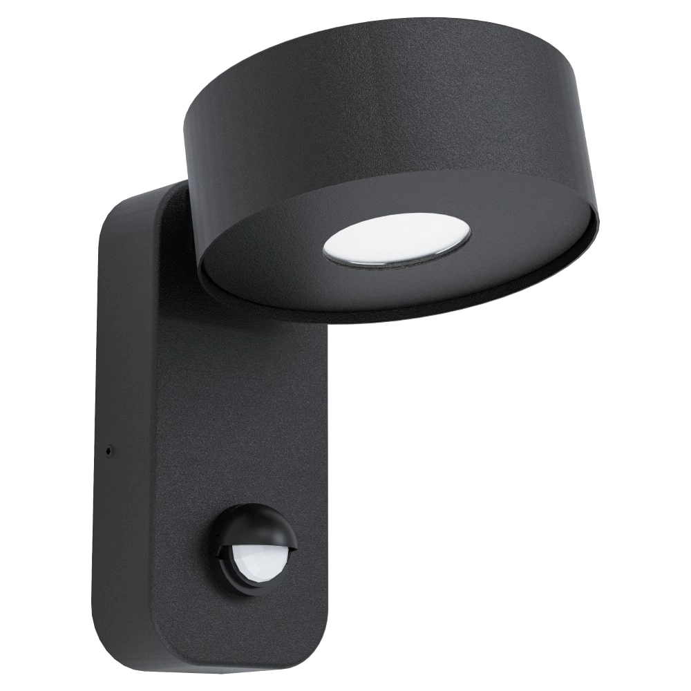 LED-Wandstrahler Palosco 6 W – 3000 K mit Bewegungssensor schwarz