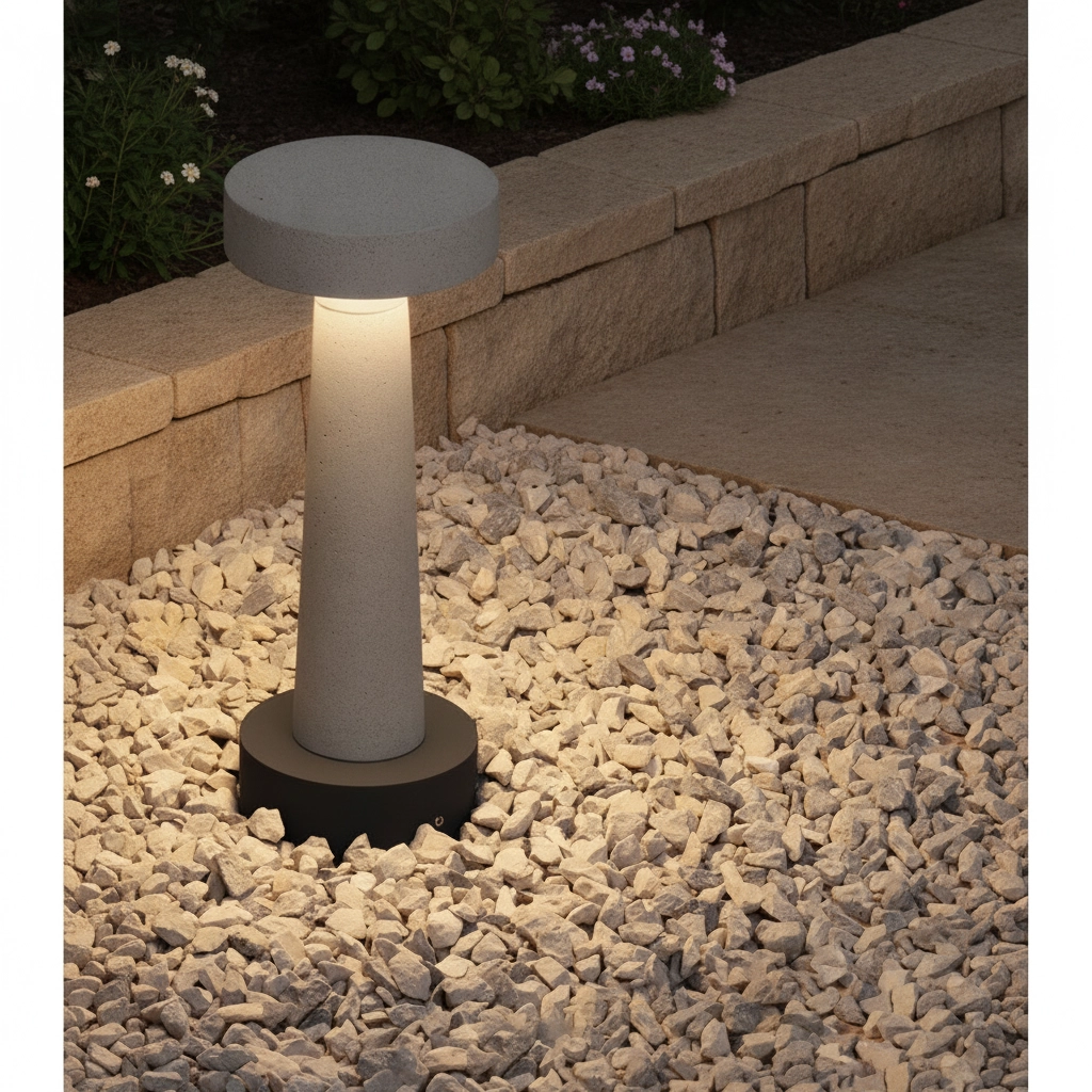 Gartenleuchte Cram sandbraun 30cm