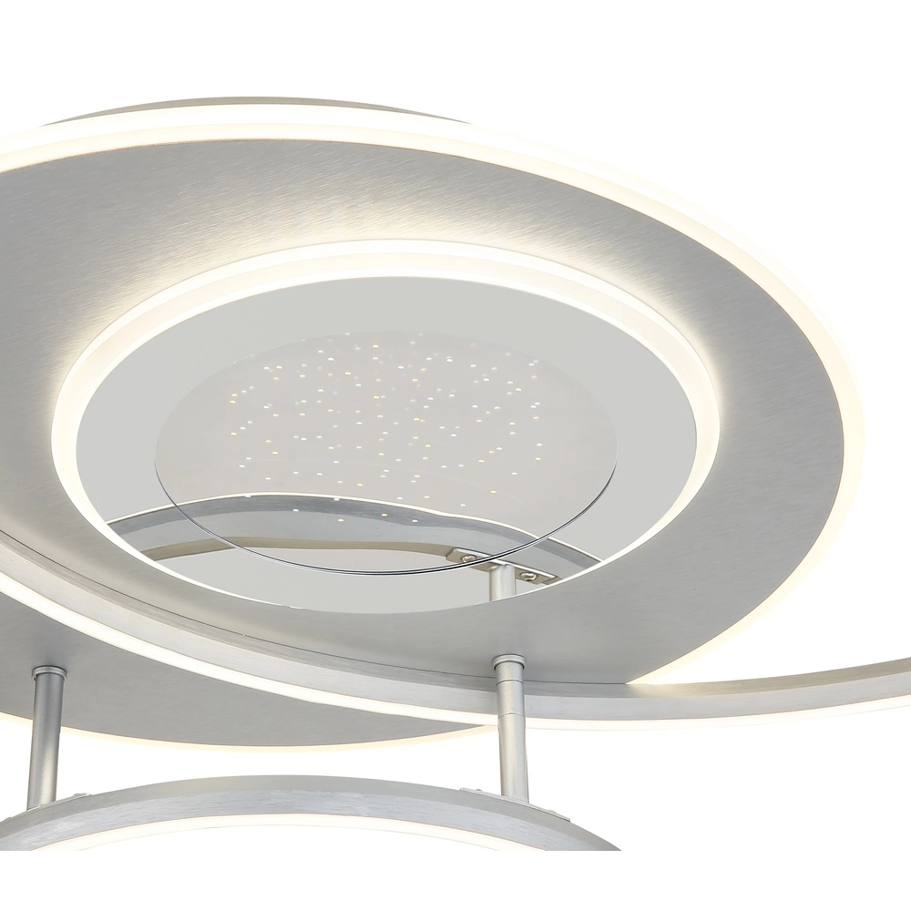 Moderne Deckenlampe Johnson Silbergrau Globo 9007371592548