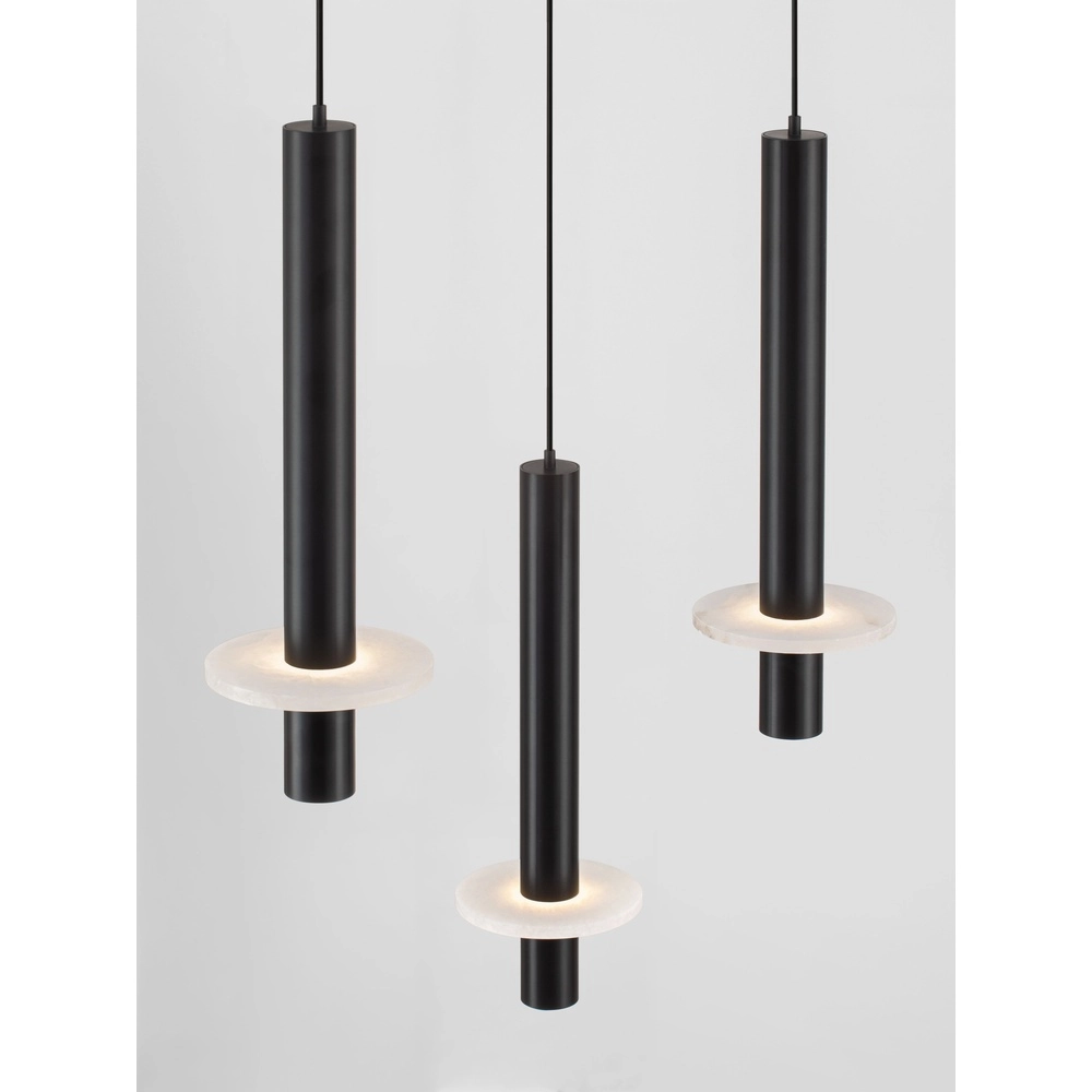 Design-Pendellampe Noemi schwarz mit weißem Ø 47 cm Lyora 5212063503281