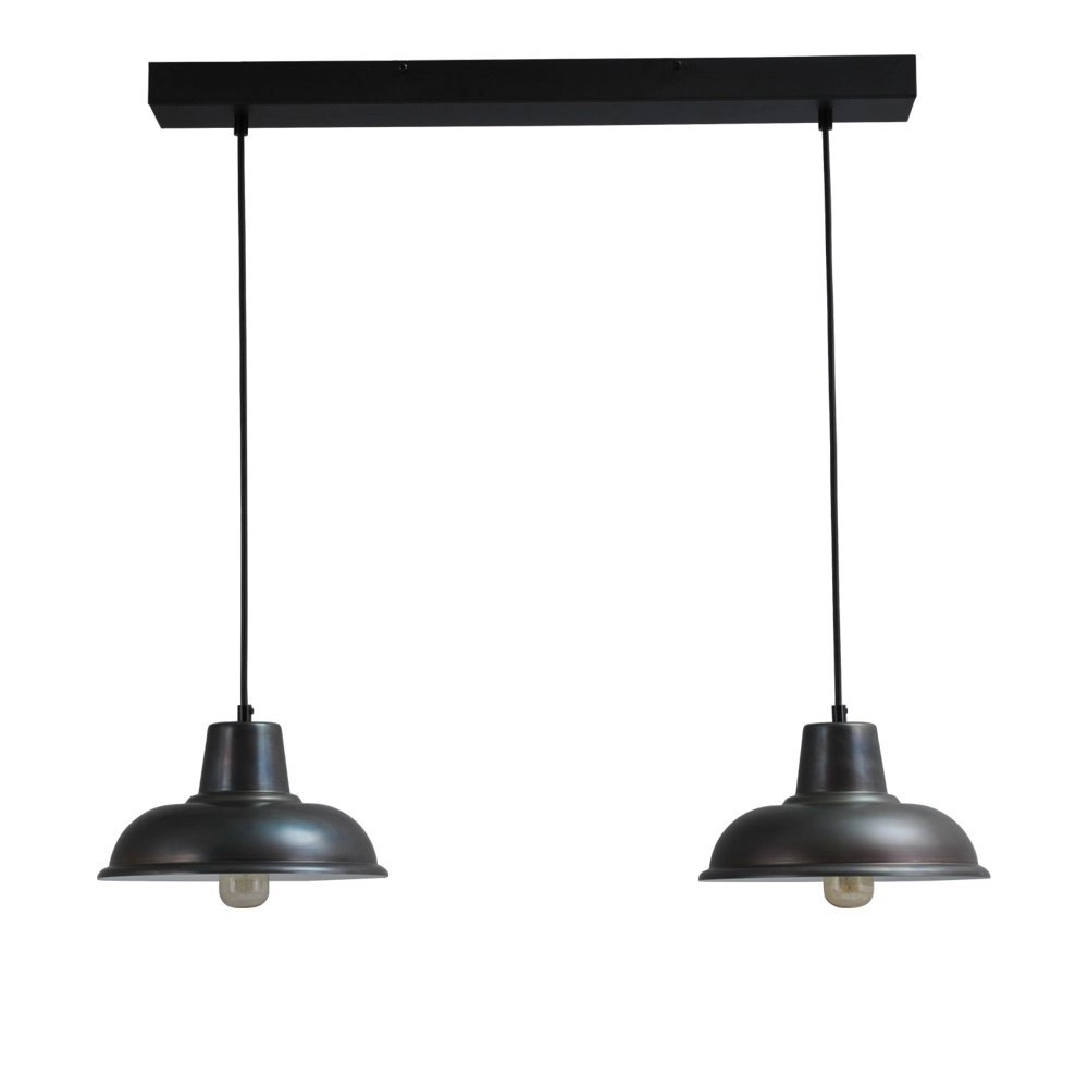 Esszimmerlampe Industria 2x26 2-leichter Gunmetal