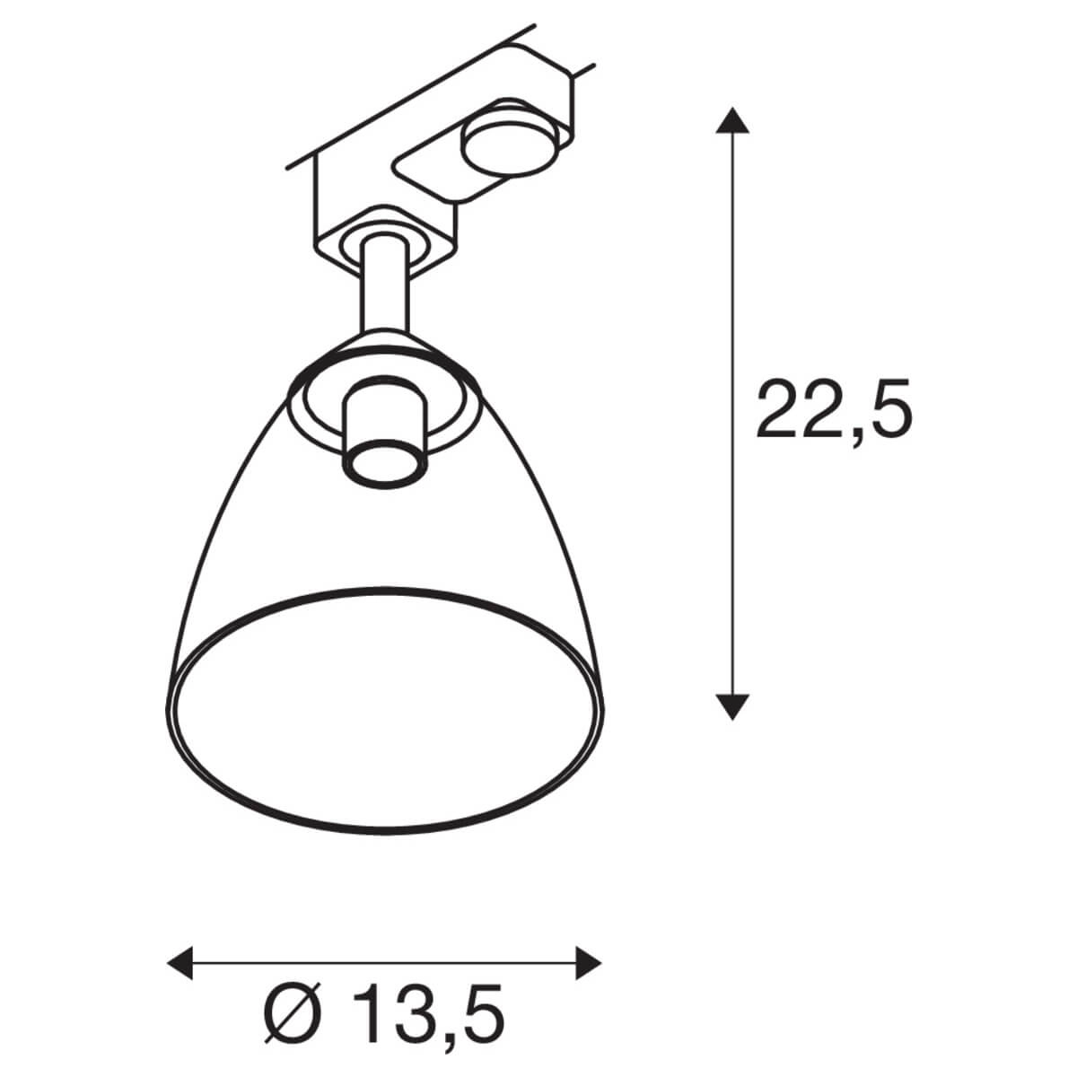 3-Phasen-Lampe Para Cone schwarzer Rauch SLV 4024163262408