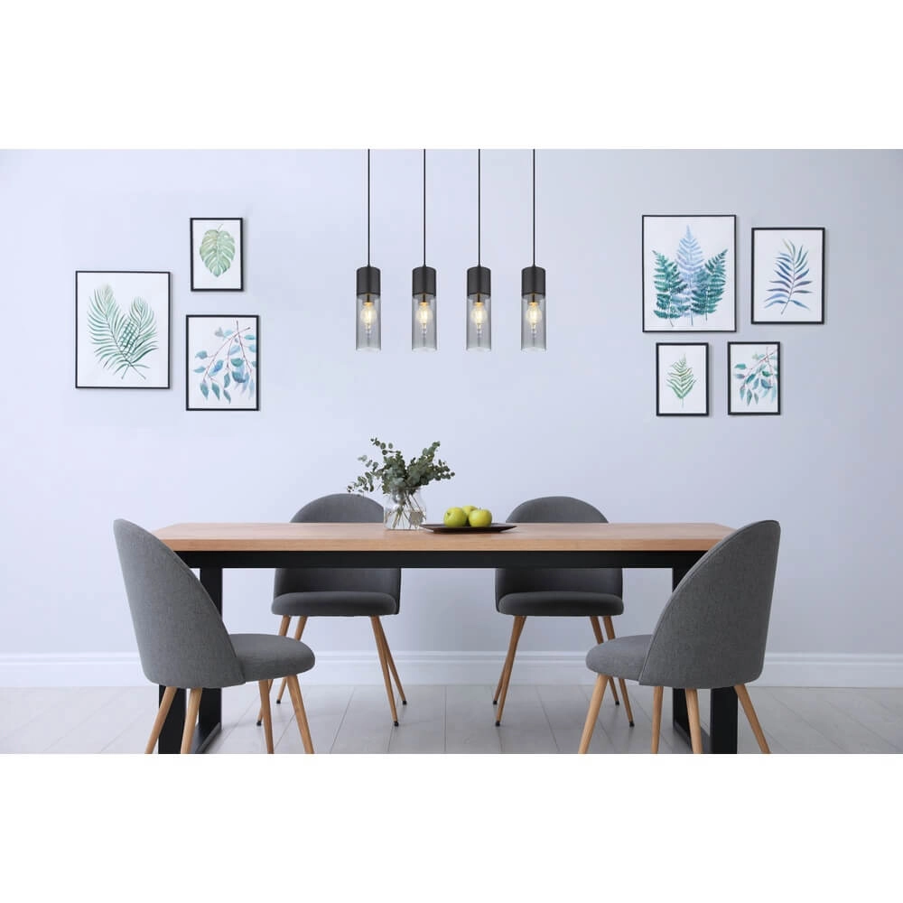 Schlanke Pendelleuchte Annika 4-flammig Globo 9007371439768