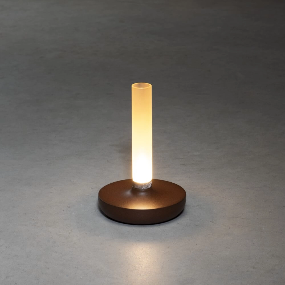 Wiederaufladbare Tischlampe Biarritz rostbraun KonstSmide 7318308279732