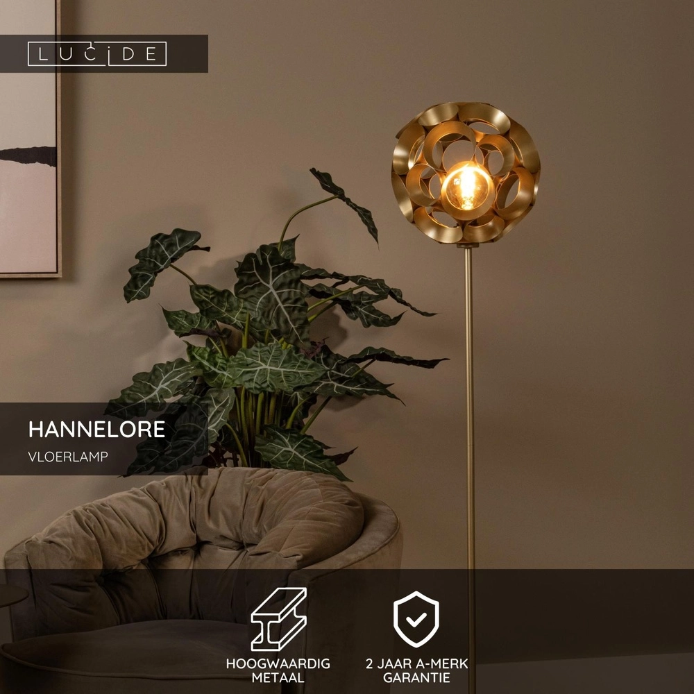 Stehlampe Hannelore Gold Lucide 5411212106278