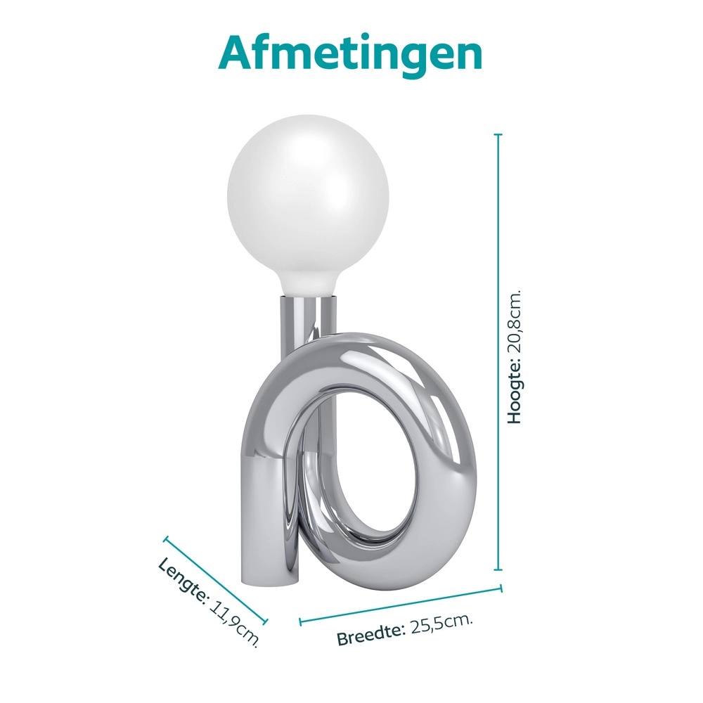 Design-Tischlampe Mellili Chrom
