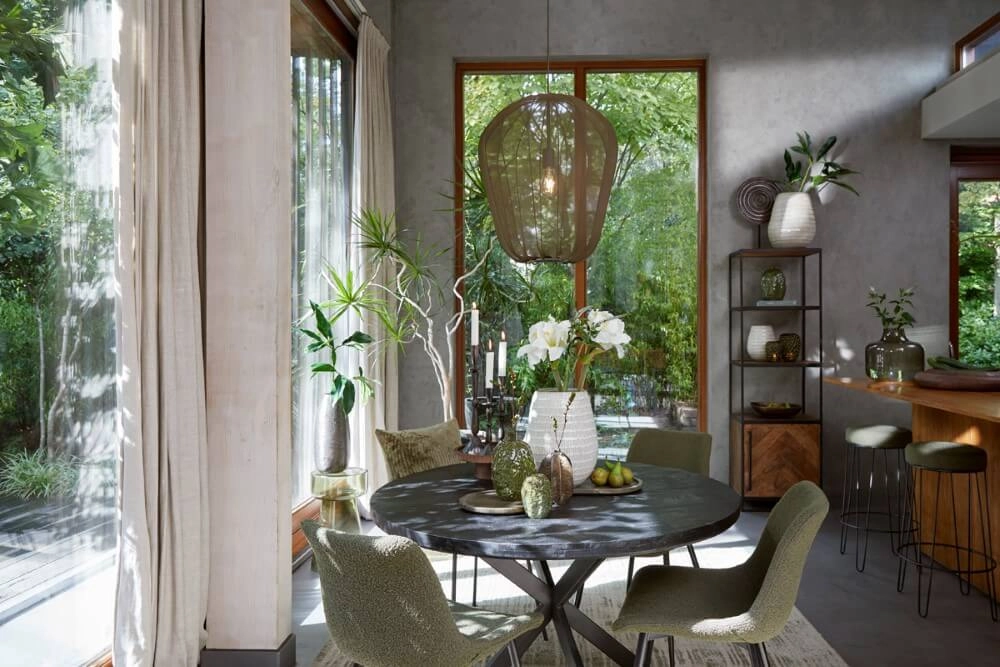 Grüne Pendelleuchte Plumeria Ø 50cm Light & Living 8717807651466