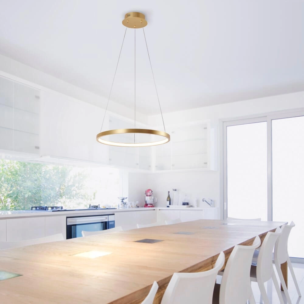 Runde Hängelampe Circle Gold Ø 39cm Just Light 4043689960391