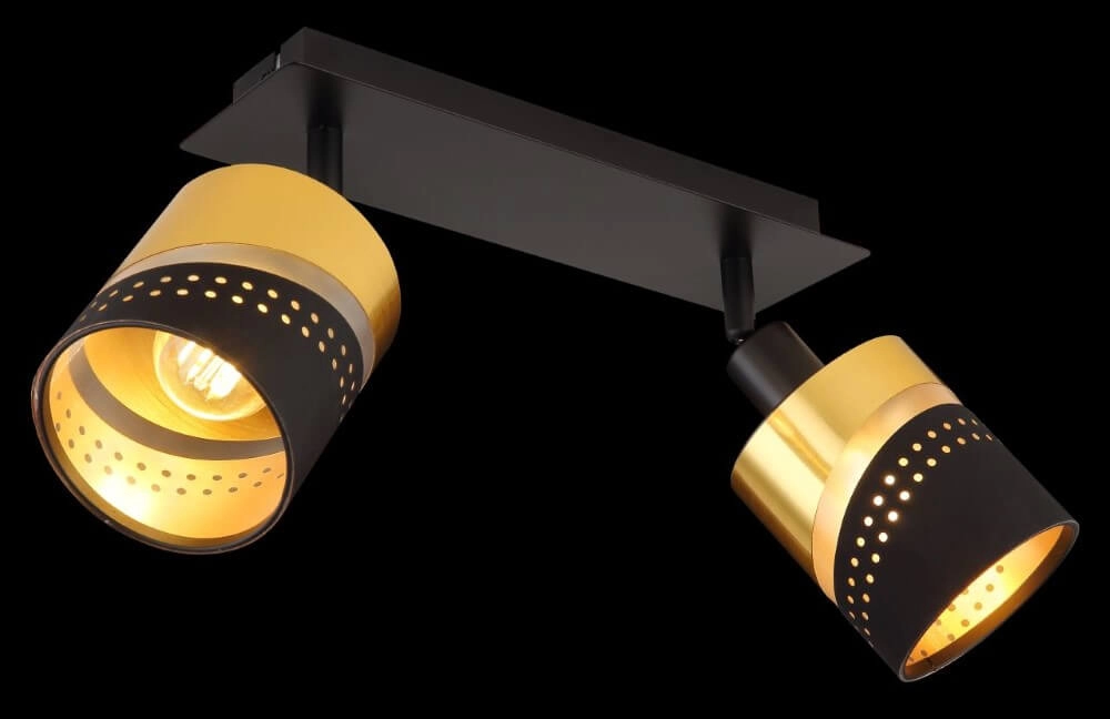 2-flammiger Deckenstrahler Or schwarz mit gold Globo 9007371449705