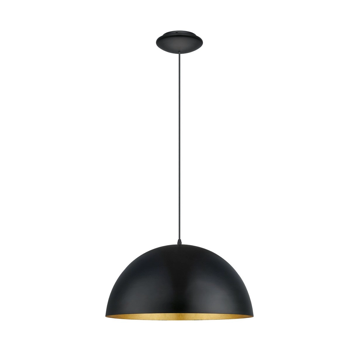 Pendelleuchte Gaetano 1 53 cm schwarz - gold
